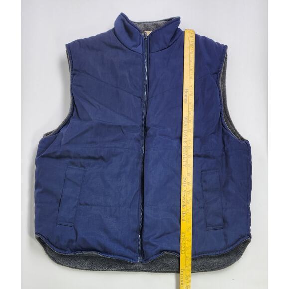 NATURALIFE Men's Blue with Gray Fleece Lined Vest - 47” Chest (L) - Picture 9 of 12